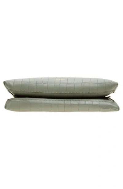 Ree Projects Elieze Soft Croc Embossed Leather Clutch