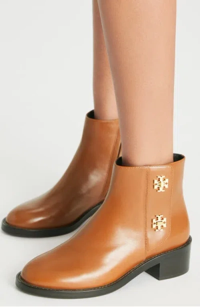Tory Burch Turnlock Ankle Bootie In Brown