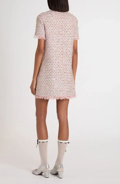 Valentino Knee Length Dress Fringe Detailing In Pink