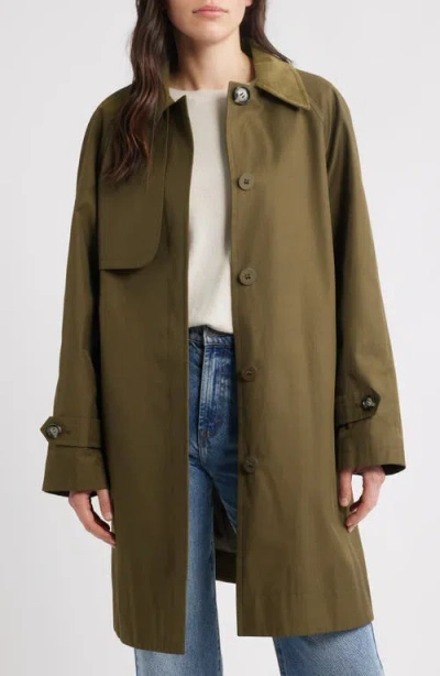 Sam Edelman Mac Single Breasted Coat In Green