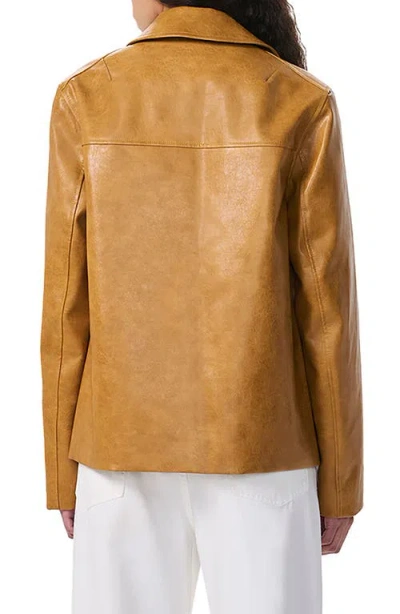 Rag & Bone Jordie Faux Leather Jacket Camel