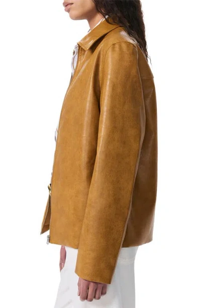 Rag & Bone Jordie Faux Leather Jacket Camel