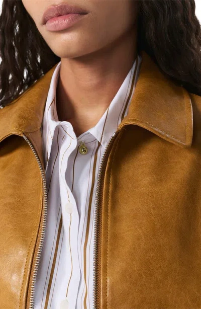 Rag & Bone Jordie Faux Leather Jacket Camel