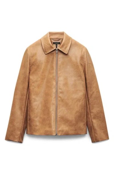 Rag & Bone Jordie Faux Leather Jacket Camel