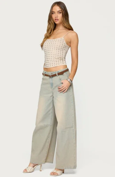 Edikted Vallie Grommet Crop Camisole In White