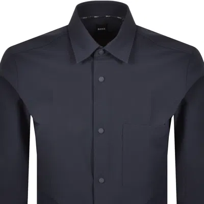 Hugo Boss Boss Men Slim Fit Shirt In Easy-iron Stretch Cotton Poplin In Black