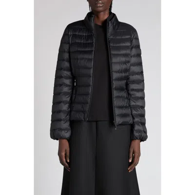 Moncler Polyamide Igelle Jacket High Collar Quilted In Black