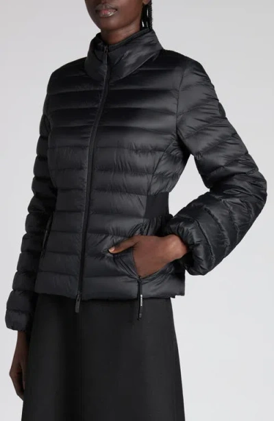 Moncler Polyamide Igelle Jacket High Collar Quilted In Black