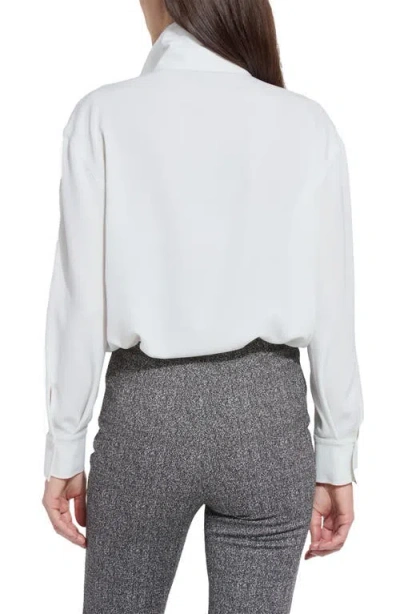 Lyssé Lysse Natasha Lace Trim Button-up Shirt In White