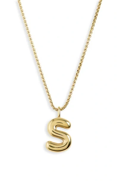 Open Edit Waterproof Bubble Initial Pendant Necklace