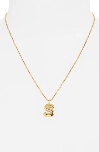 Open Edit Waterproof Bubble Initial Pendant Necklace