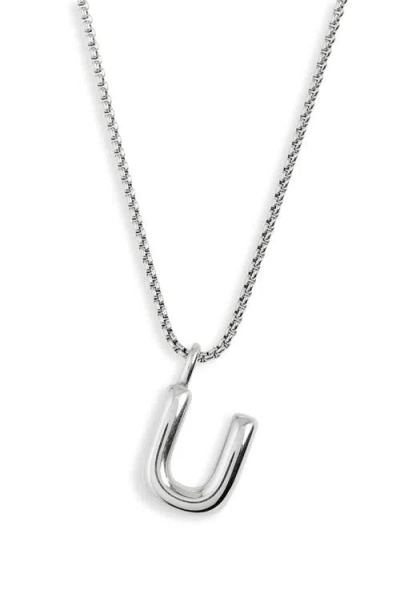 Open Edit Waterproof Bubble Initial Pendant Necklace