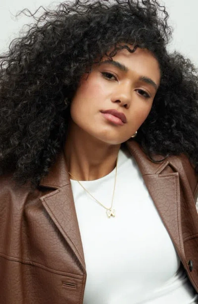 Open Edit Waterproof Bubble Initial Pendant Necklace