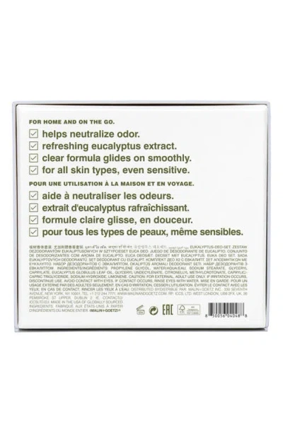 Malin + Goetz Malin+goetz Eucalyptus Deodorant Duo $48 Value