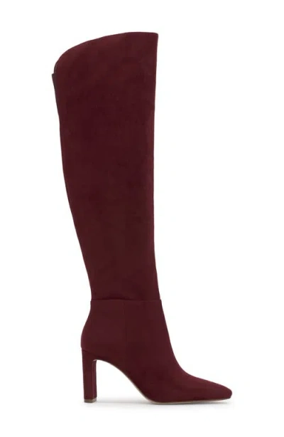 Jessica Simpson Sussta Leopard Print Tall Boot In Burgundy