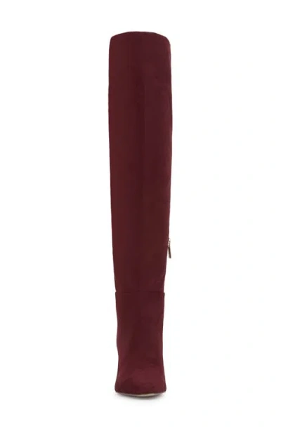 Jessica Simpson Sussta Leopard Print Tall Boot In Burgundy