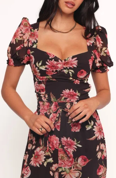 Petal And Pup Petal & Pup Noel Floral Puff Sleeve Top In Multi