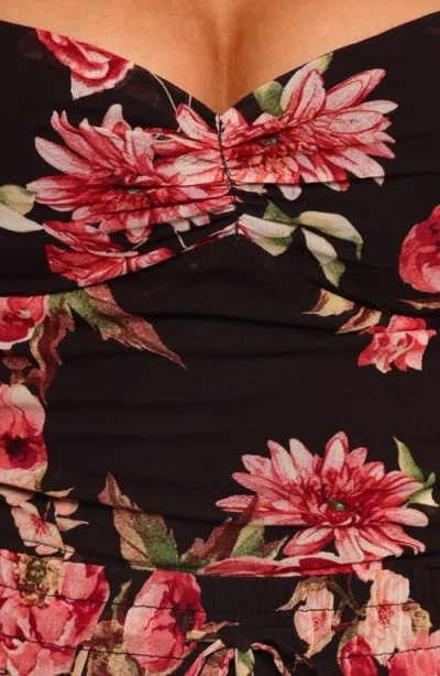 Petal And Pup Petal & Pup Noel Floral Puff Sleeve Top In Multi