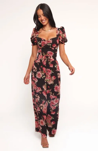 Petal And Pup Petal & Pup Noel Floral Puff Sleeve Top In Multi