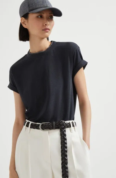 Brunello Cucinelli T-shirt With Precious Faux Layering
