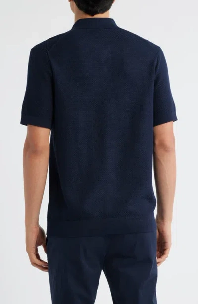 Theory Soris Cotton Polo In Blue