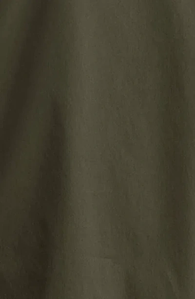 Max Mara Isotta Shirred Poplin Shift Dress In Green