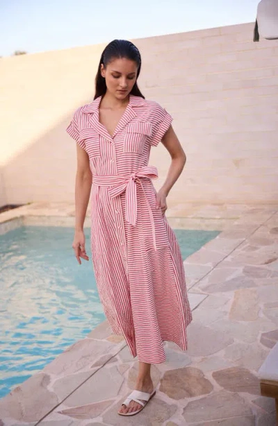 Brave + True Brave+true Portia Directional Stripe Maxi Shirtdress