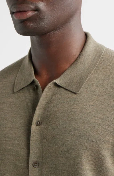 Nordstrom Short Sleeve Button Front Cardigan In Burgundy