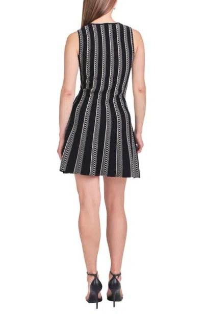 Endless Rose Metallic Stripe Fit & Flare Dress
