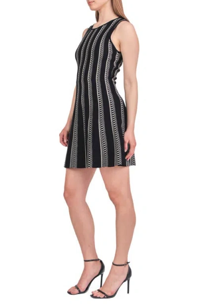 Endless Rose Metallic Stripe Fit & Flare Dress