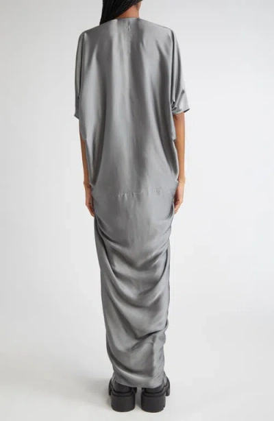 Rick Owens Kite Charmeuse Gown In Gray