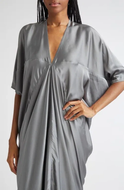 Rick Owens Kite Charmeuse Gown In Gray