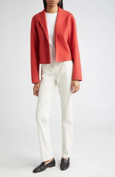 Lafayette 148 New York Crop Jacket In Red