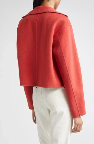 Lafayette 148 New York Crop Jacket In Red
