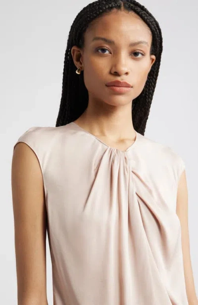 Nordstrom Twist Front Satin Top In Neutral