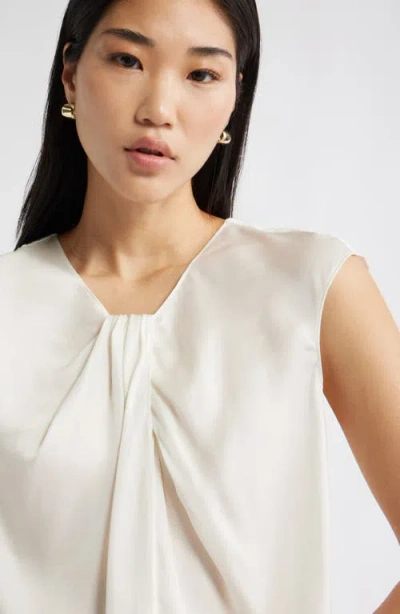 Nordstrom Twist Front Satin Top In White