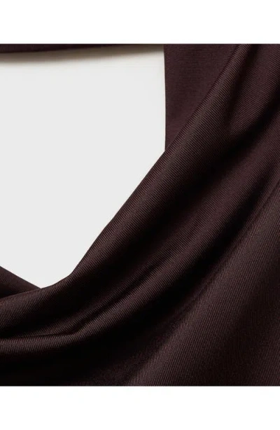 Mango Draped Halter Top In Brown