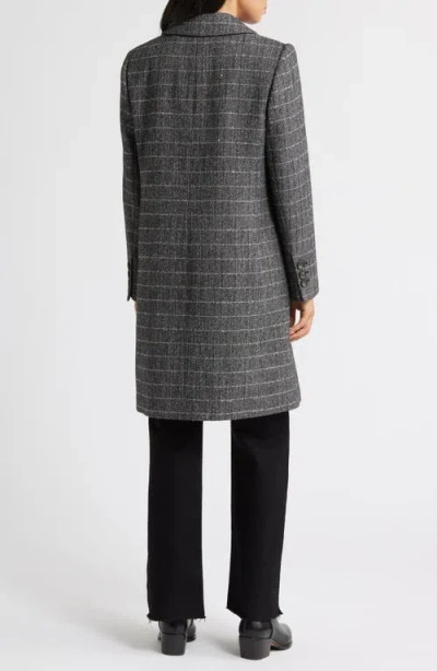 Sam Edelman Double Breasted Notch Lapel Coat In Gray