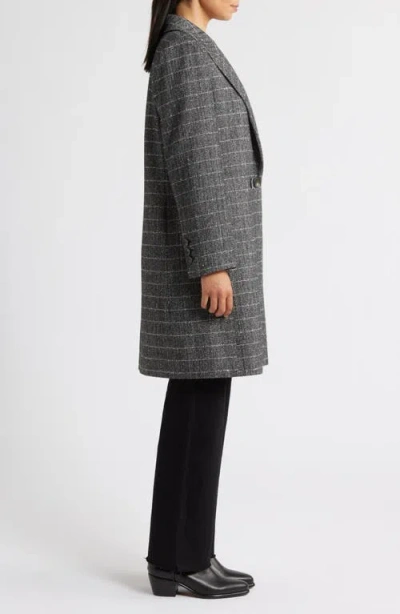 Sam Edelman Double Breasted Notch Lapel Coat In Gray