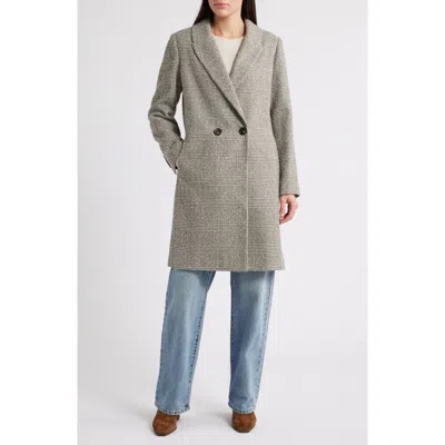Sam Edelman Double Breasted Notch Lapel Coat In Gray