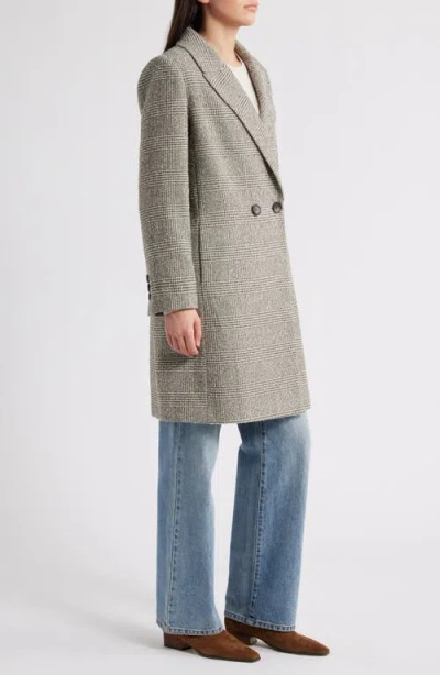 Sam Edelman Double Breasted Notch Lapel Coat In Gray