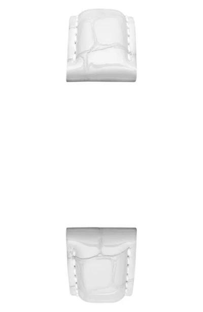 Michele Set Of Two 18mm Croc Embossed Leather Watch Straps