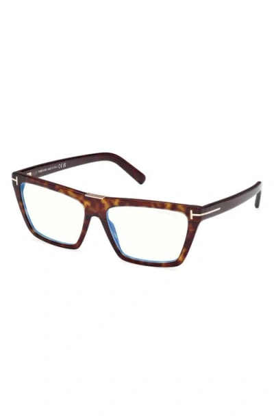 Tom Ford 57mm Square Blue Light Blocking Glasses