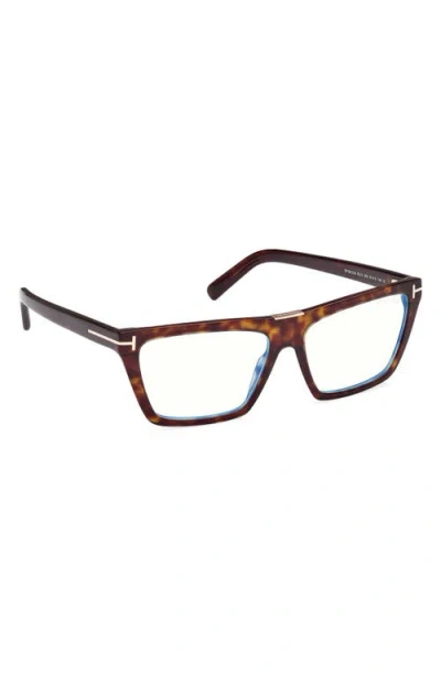 Tom Ford 57mm Square Blue Light Blocking Glasses