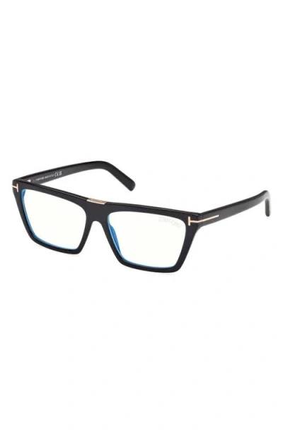 Tom Ford 57mm Square Blue Light Blocking Glasses