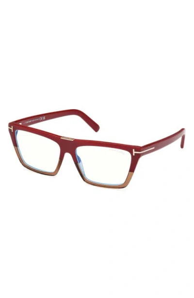 Tom Ford 57mm Square Blue Light Blocking Glasses