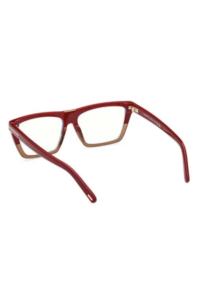 Tom Ford 57mm Square Blue Light Blocking Glasses