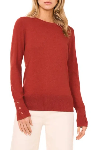 Halogenr Halogen(r) Button Cuff Crewneck Sweater