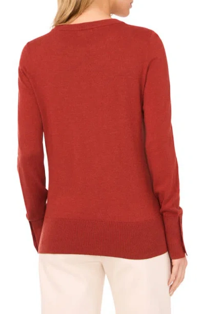 Halogenr Halogen(r) Button Cuff Crewneck Sweater