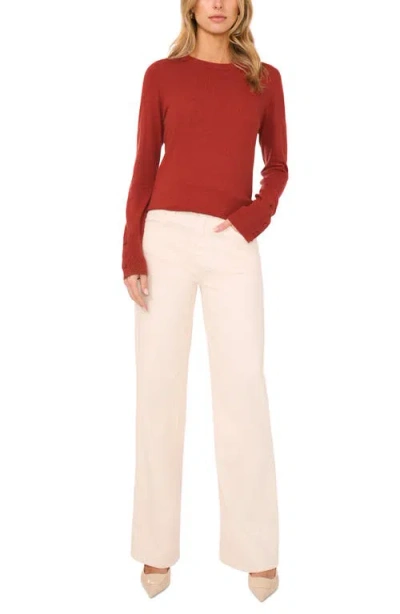 Halogenr Halogen(r) Button Cuff Crewneck Sweater